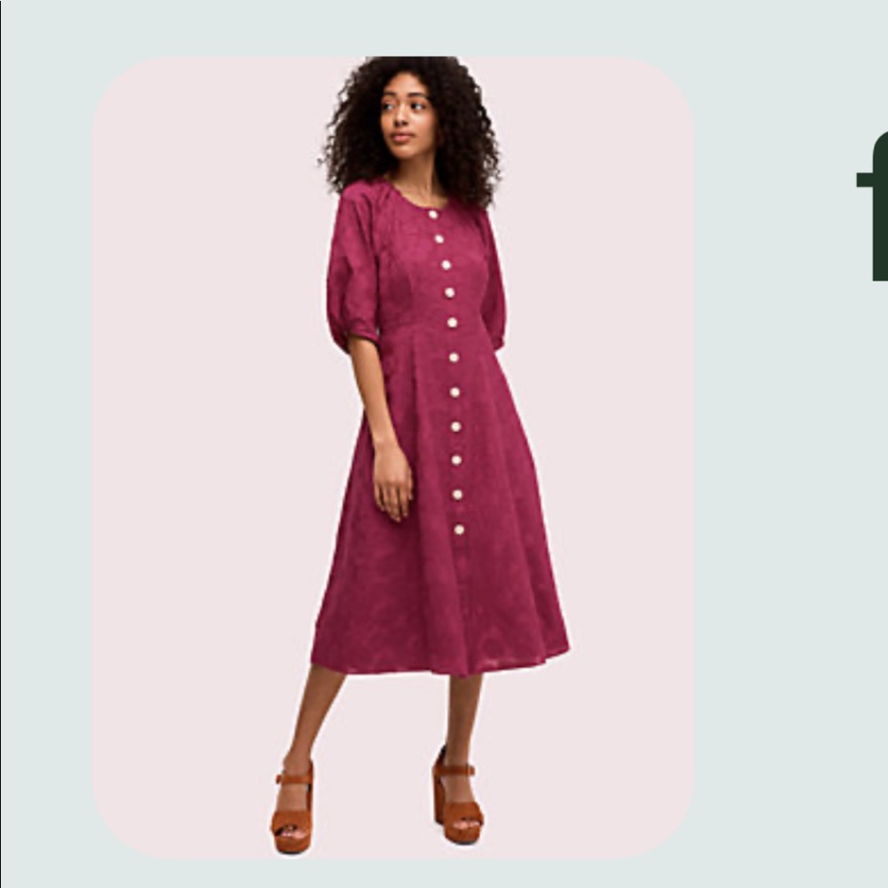Kate Spade ♠️ Berry Dress.   Buttons down front.